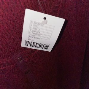 Burgundy long sleeve dress